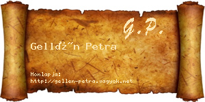 Gellén Petra névjegykártya